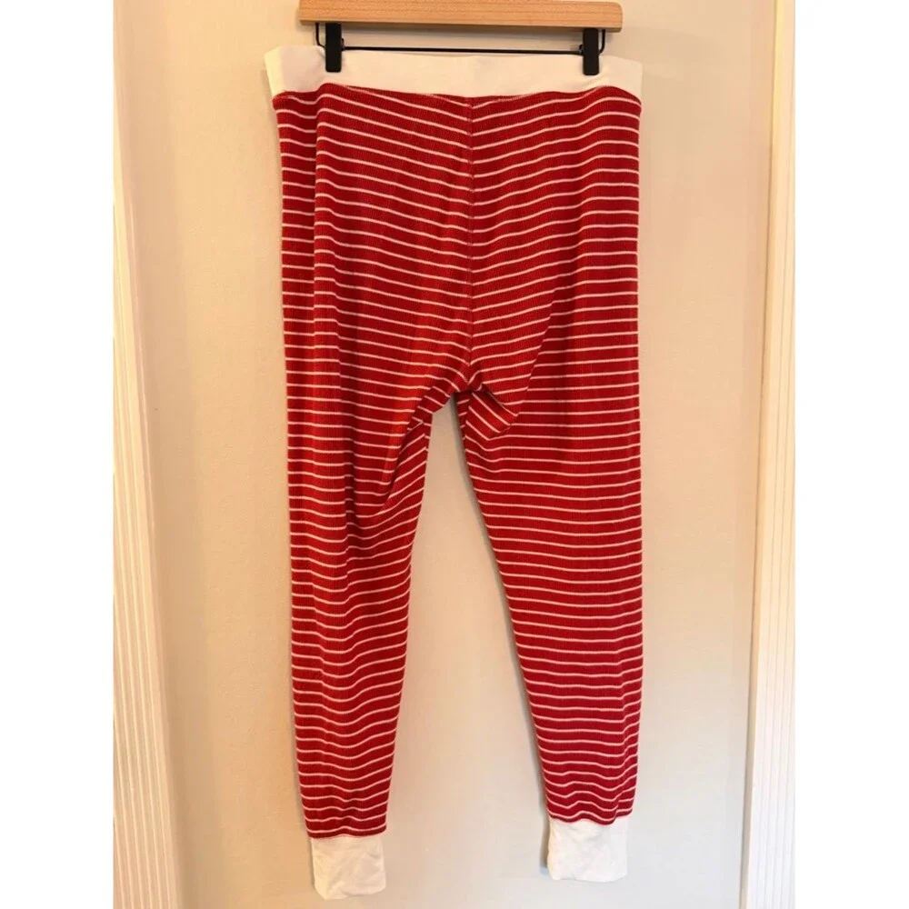 American Eagle Striped Pajama Joggers Red White Thermal Lounge Pants Women’s XL